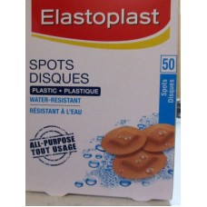 BandAids - Elastoplast Brand - Spots Bandaids - All-Purpose -  Plastic /   1 x 50 Strips
